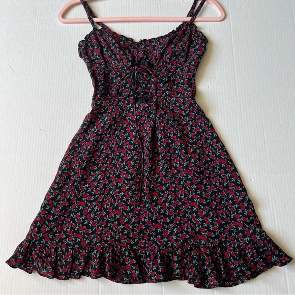 Reformation Sz 0 Strap Feminine Floral Mabel Rose Mini Dress NWOT - Picture 5 of 11